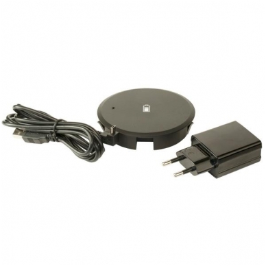 Belaidis telefono pakrovėjas D.80 mm, juodas Belaidis telefono pakrovėjas D.80 mm, juodas