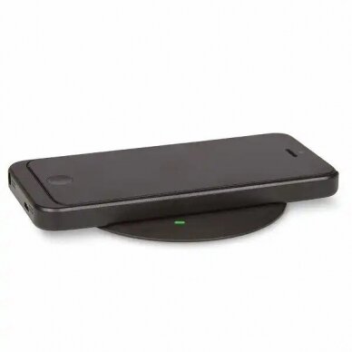 Belaidis telefono pakrovėjas D.80 mm, juodas 1 Belaidis telefono pakrovėjas D.80 mm, juodas 1