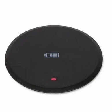 Belaidis telefono pakrovėjas D.80 mm, juodas 3 Belaidis telefono pakrovėjas D.80 mm, juodas 3
