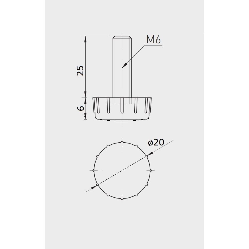 BETA kojelė M6, ø20x25 1