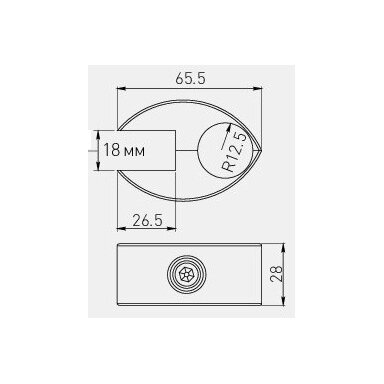 Vamzdžio ø25 mm vertikalaus tvirtinimo detalė, chromas