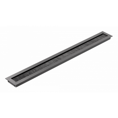 Įvadas laidams metalinis su šepetėliu MERIDA 51x450 mm, juodas Įvadas laidams metalinis su šepetėliu MERIDA 51x450 mm, juodas