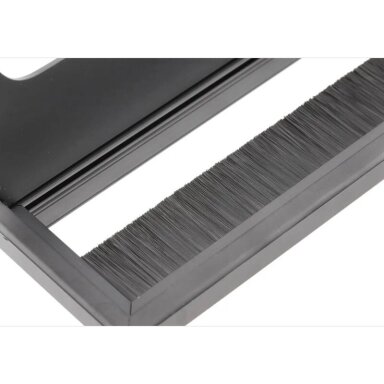Įvadas laidams metalinis su šepetėliu MERIDA 80x100 mm, juodas