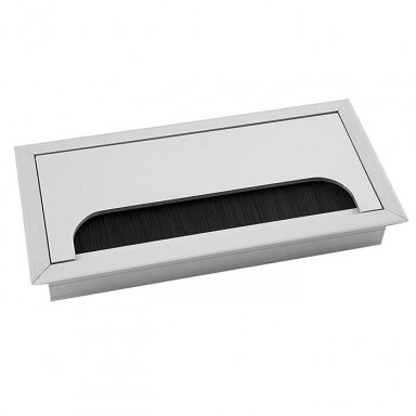 Įvadas laidams metalinis su šepetėliu MERIDA 80x160 mm, anod. aliuminis Įvadas laidams metalinis su šepetėliu MERIDA 80x160 mm, anod. aliuminis