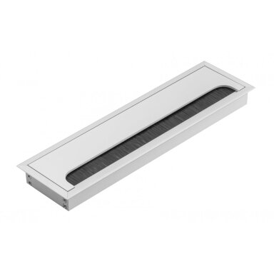 Įvadas laidams metalinis su šepetėliu MERIDA 80x280 mm, aliuminio spalva Įvadas laidams metalinis su šepetėliu MERIDA 80x280 mm, aliuminio spalva