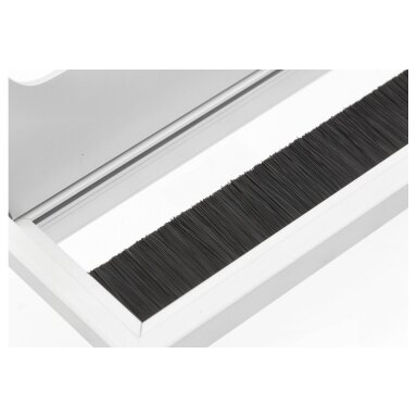 Įvadas laidams metalinis su šepetėliu MERIDA 80x280 mm, aliuminio spalva Įvadas laidams metalinis su šepetėliu MERIDA 80x280 mm, aliuminio spalva