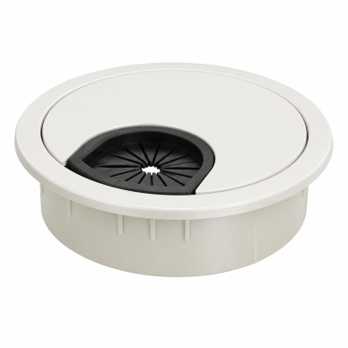 Dangtelis laidams plastmasinis su guma ø60x18 mm, aliuminio spalva