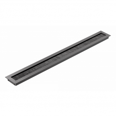 Įvadas laidams metalinis su šepetėliu MERIDA 51x450 mm, juodas Įvadas laidams metalinis su šepetėliu MERIDA 51x450 mm, juodas