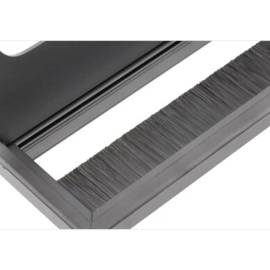 Įvadas laidams metalinis su šepetėliu MERIDA 80x100 mm, juodas 1