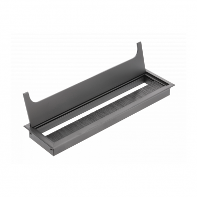 Įvadas laidams metalinis su šepetėliu MERIDA 80x280 mm, juodas 1 Įvadas laidams metalinis su šepetėliu MERIDA 80x280 mm, juodas 1