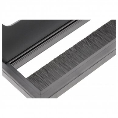 Įvadas laidams metalinis su šepetėliu MERIDA 80x280 mm, juodas 2 Įvadas laidams metalinis su šepetėliu MERIDA 80x280 mm, juodas 2