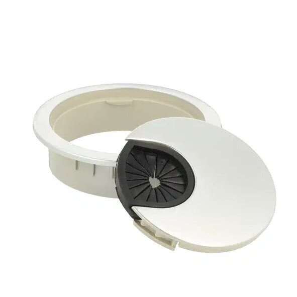 Dangtelis laidams plastmasinis su guma ø60x18 mm, aliuminio spalva 1