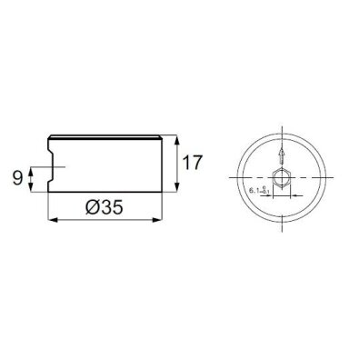 Ekscentrikas FUERTE ø35x17 mm