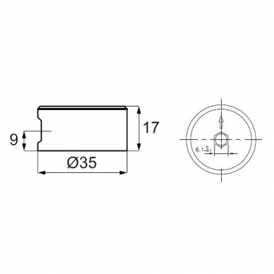 Ekscentrikas FUERTE ø35x17 mm 1 Ekscentrikas FUERTE ø35x17 mm 1