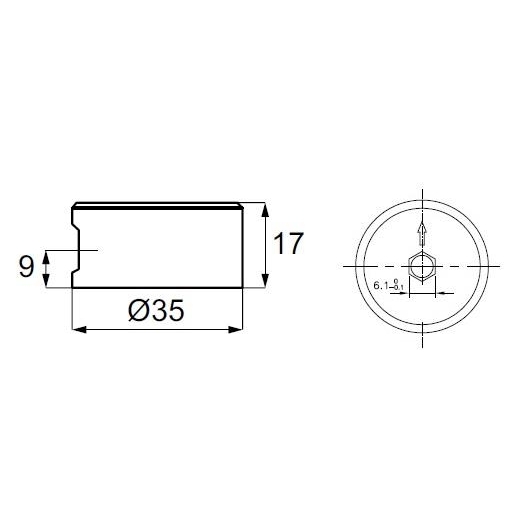 Ekscentrikas FUERTE ø35x17 mm 1