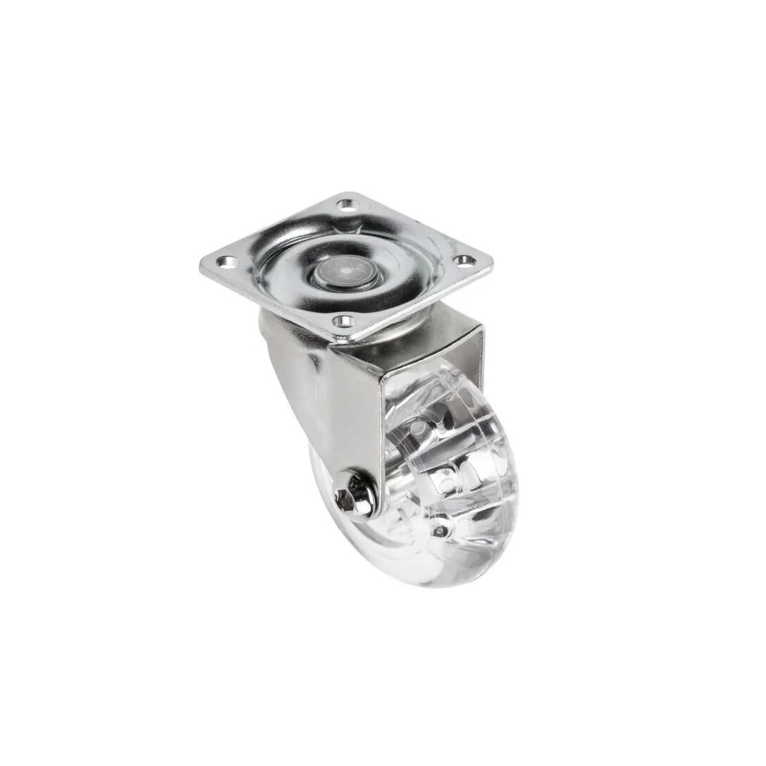 Ratukas BRAZYLIA, ø50 mm, su plokštele 42x42 mm, skaidrus 2 Ratukas BRAZYLIA, ø50 mm, su plokštele 42x42 mm, skaidrus 2