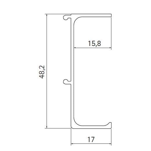 GOLA profilis L-4200 mm L-tipo, viengubas 2