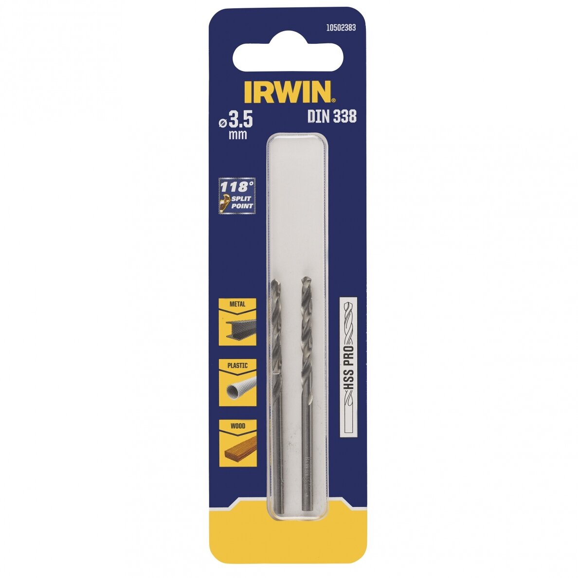 Grąžtas metalui IRWIN HSS PRO 3,3 mm (2vnt.) Grąžtas metalui IRWIN HSS PRO 3,3 mm (2vnt.)