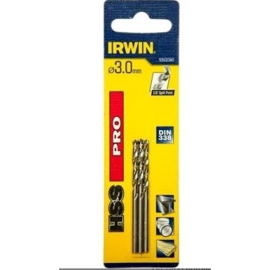 Grąžtas metalui IRWIN HSS PRO 3 mm (3 vnt.) Grąžtas metalui IRWIN HSS PRO 3 mm (3 vnt.)