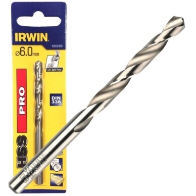 Grąžtas metalui IRWIN HSS PRO 4.5 mm (2vnt.) Grąžtas metalui IRWIN HSS PRO 4.5 mm (2vnt.)