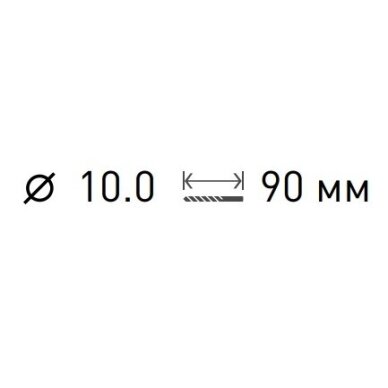 Grąžtas stiklui ir plytelėms 10 mm 2 Grąžtas stiklui ir plytelėms 10 mm 2