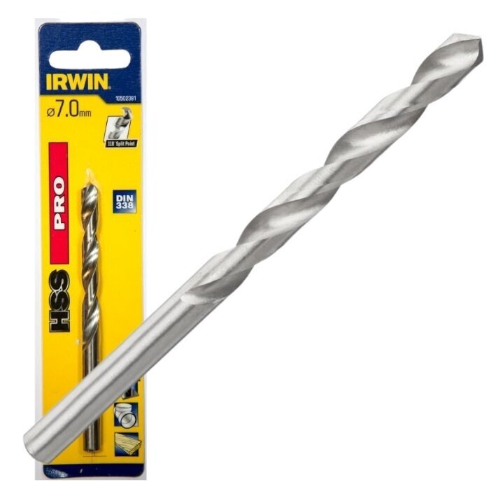 Grąžtas metalui IRWIN HSS PRO 7 mm