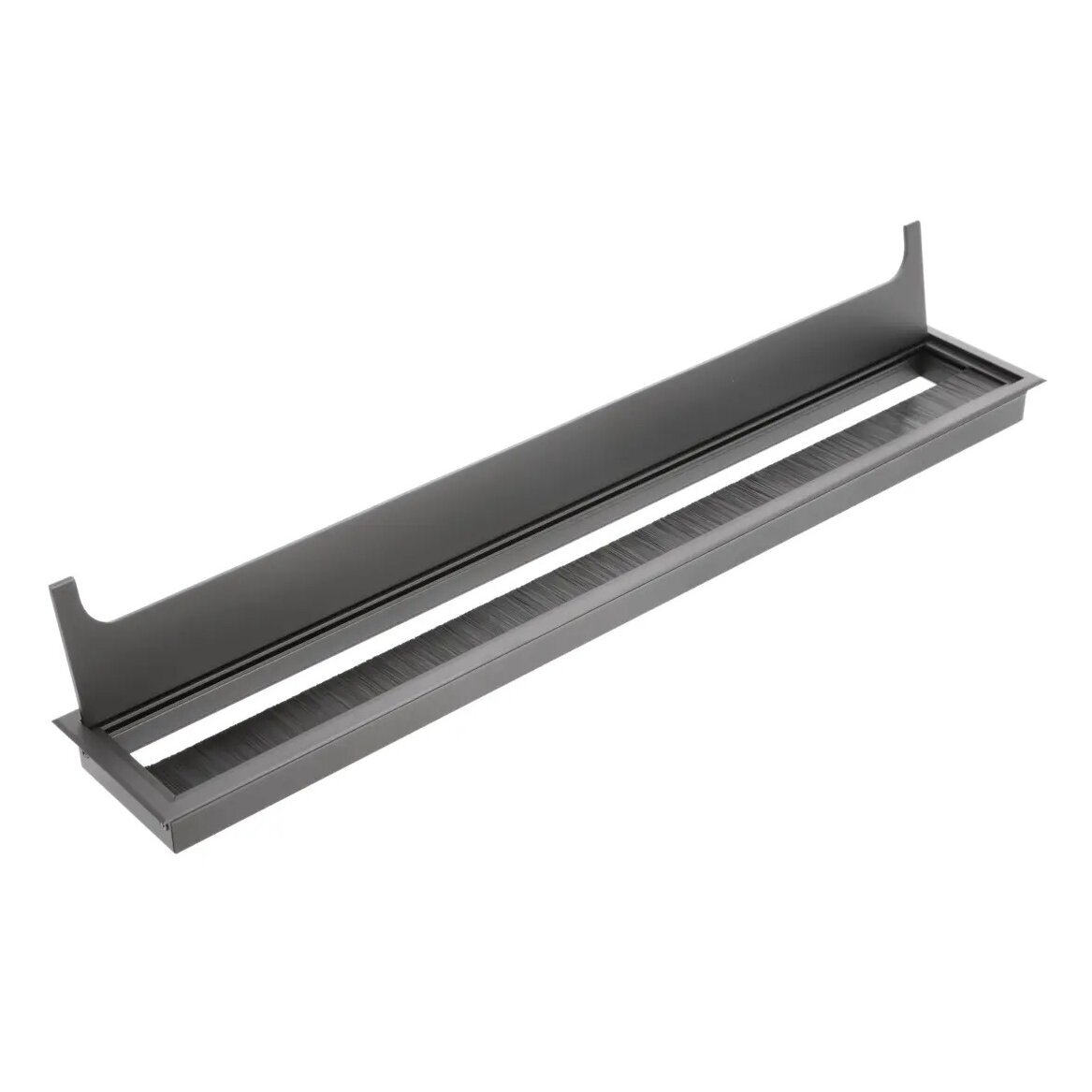 Įvadas laidams metalinis su šepetėliu MERIDA 80x500 mm, juodas 1 Įvadas laidams metalinis su šepetėliu MERIDA 80x500 mm, juodas 1