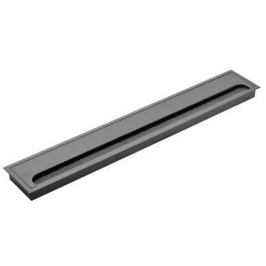 Įvadas laidams metalinis su šepetėliu MERIDA 80x500 mm, juodas