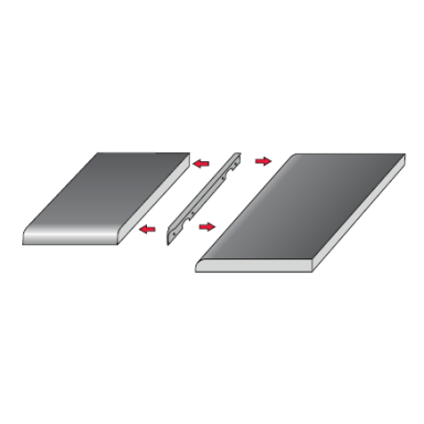 Stalviršio DUROPAL 38 mm sujungimas 90°, aliuminio Stalviršio DUROPAL 38 mm sujungimas 90°, aliuminio