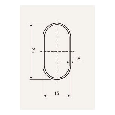 Kartelė 15x30, L-3000 mm, nikeliuota