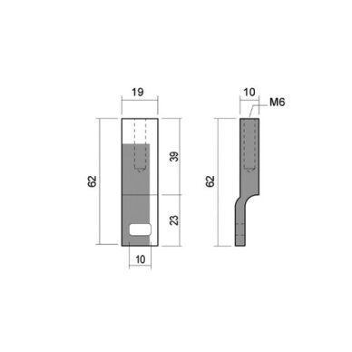 Kartelės 15x30 laikiklis tarpinis H-62,5 mm, antracitas 1 Kartelės 15x30 laikiklis tarpinis H-62,5 mm, antracitas 1