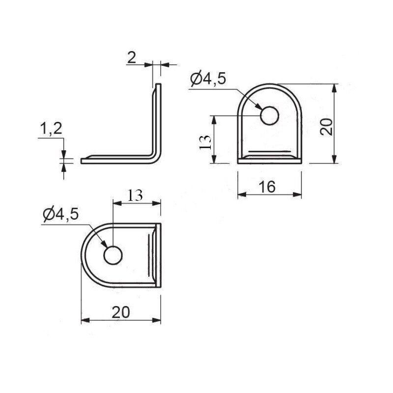 Kampukas metalinis16x20x20 2 Kampukas metalinis16x20x20 2