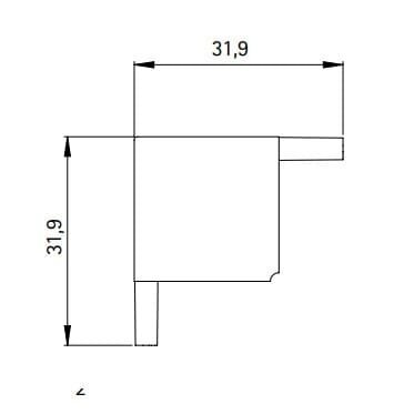 GOLA profilio vidinis 90° kampas, L-tipo 2