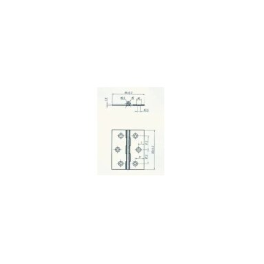 Lankstas 50x40x1,4mm smėliuotas žalvaris