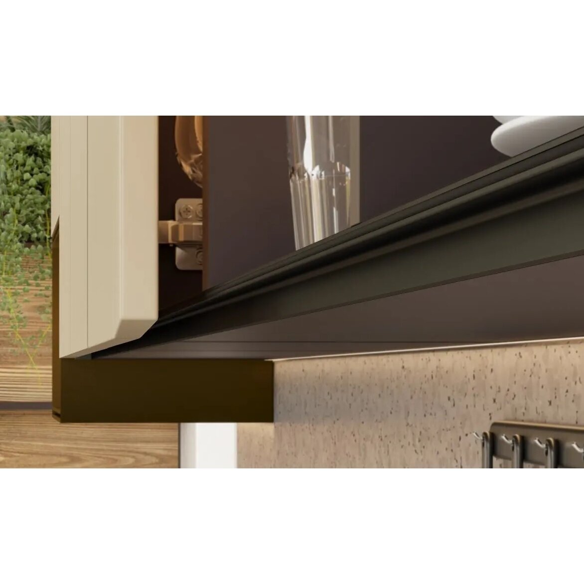 LED GLAX profilio lentynos tarpinė 18 mm 2 LED GLAX profilio lentynos tarpinė 18 mm 2