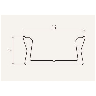 LED GLAX MINI profilis prisukamas L-2 m, aliuminis 1