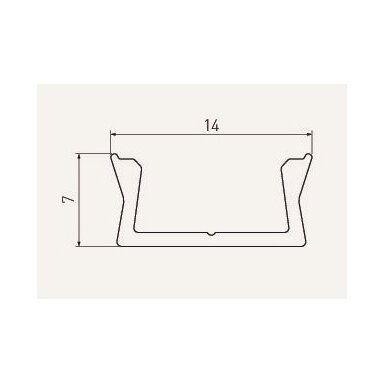 LED GLAX MINI profilis prisukamas L-2 m, aliuminis