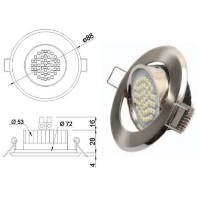 LED SANTIAGO 45 led-ų, 230V