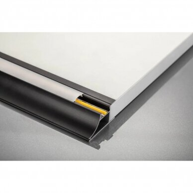 LED GLAX profilis lentynai 18mm, L-3m, juodas 1