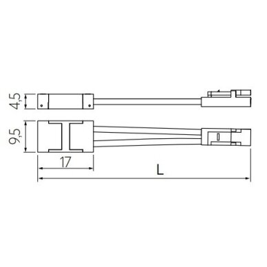 LED jungtis 8 mm dvipusė su 15 cm. laidu 2