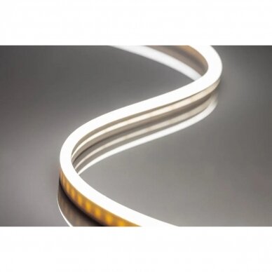 LED juosta NEON FLEX 12W, 12V, 5 m, atspari vandeniui, neutrali balta 1 LED juosta NEON FLEX 12W, 12V, 5 m, atspari vandeniui, neutrali balta 1