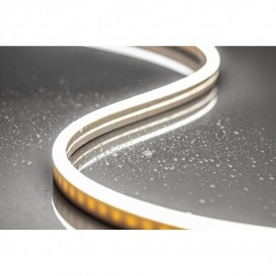 LED juosta NEON FLEX 12W, 12V, 5 m, atspari vandeniui, neutrali balta 2 LED juosta NEON FLEX 12W, 12V, 5 m, atspari vandeniui, neutrali balta 2