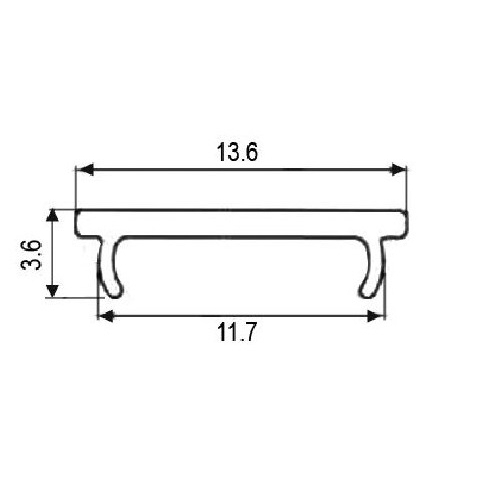 LED profilio dangtelis L-3 m, matinis 2