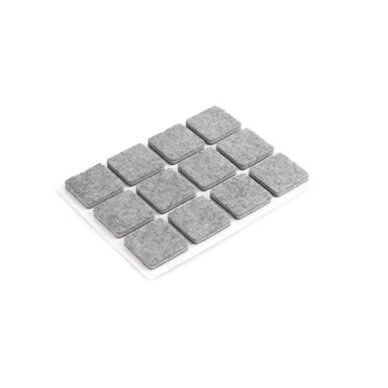 Lipnus veltinis padukas 20x20 mm 12 vnt/lap, pilkas Lipnus veltinis padukas 20x20 mm 12 vnt/lap, pilkas