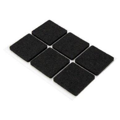 Lipnus veltinis padukas 35x35 mm 6 vnt/lap, juoda Lipnus veltinis padukas 35x35 mm 6 vnt/lap, juoda