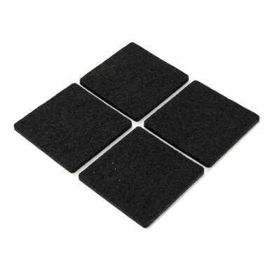 Lipnus veltinis padukas 45x45 mm 4 vnt/lap, juoda Lipnus veltinis padukas 45x45 mm 4 vnt/lap, juoda
