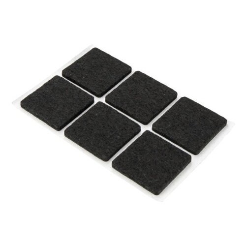 Lipnus veltinis padukas 30x30 mm 6 vnt/lap, juoda Lipnus veltinis padukas 30x30 mm 6 vnt/lap, juoda