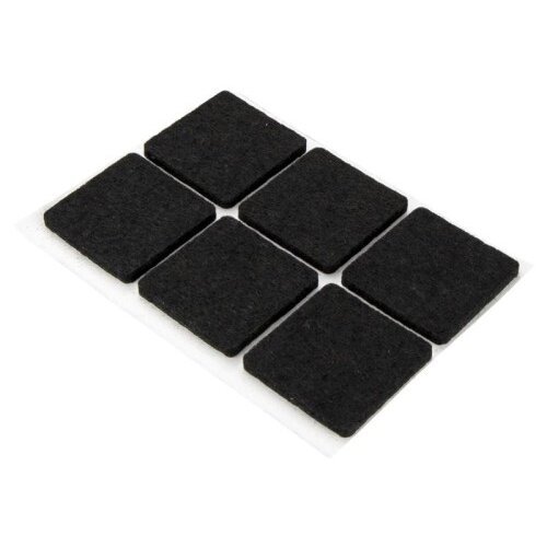 Lipnus veltinis padukas 35x35 mm 6 vnt/lap, juoda