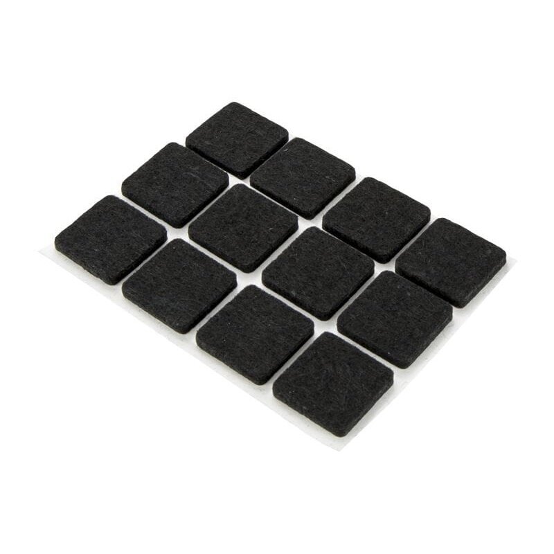Lipnus veltinis padukas 20x20 mm 12 vnt/lap, juoda Lipnus veltinis padukas 20x20 mm 12 vnt/lap, juoda