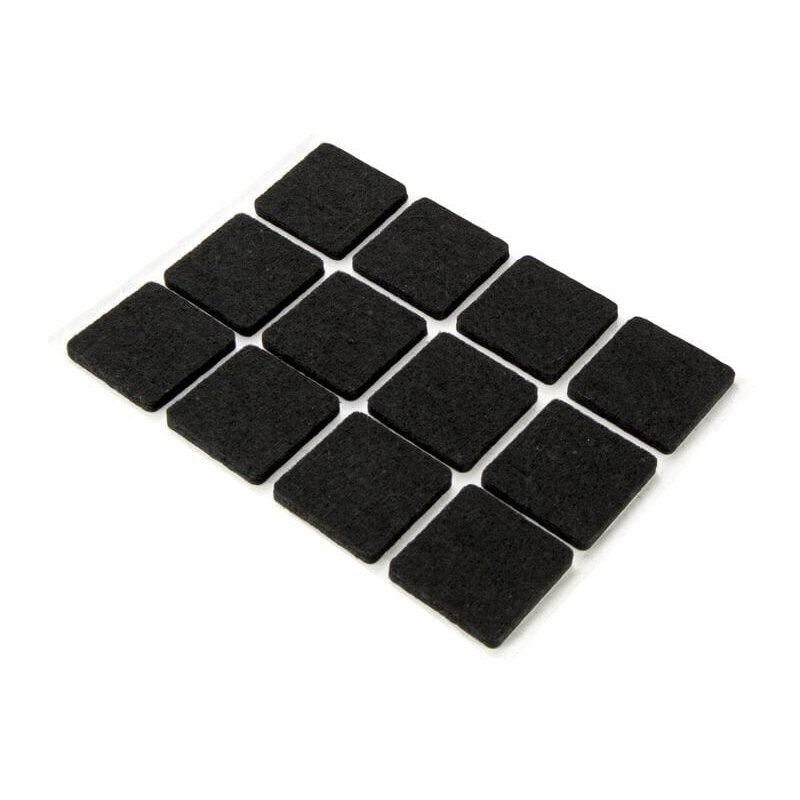Lipnus veltinis padukas 25x25 mm 12 vnt/lap, juoda Lipnus veltinis padukas 25x25 mm 12 vnt/lap, juoda